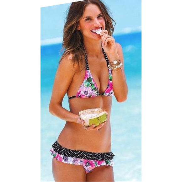 Victoria’s Secret Floral Polka Dot Bikini Top M - Picture 4 of 8